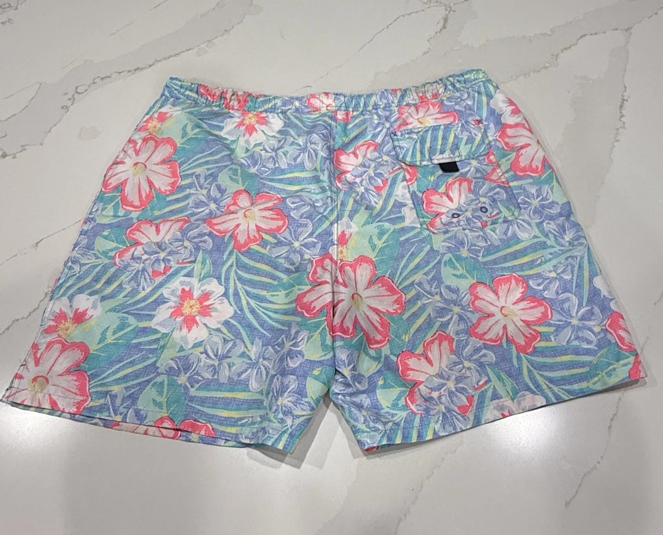 Vineyard Vines Swim Trunks Mens XL Multicolor Tropical Floral Pockets Liner - Image 3 of 4