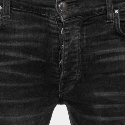Amiri Black Distressed Denim Slim Fit Jeans M | eBay