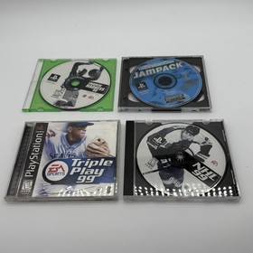 Sony PlayStation PS1 SCPH-1001 Console Bundle w/ Controller, Cords & 4 Games