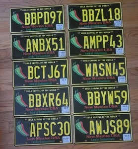 🌶New Mexico License Plate Chile Capital Of The World🌶 Lot Of 10