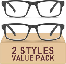2 Pack Reading Glasses,Upgraded TR Blue Light Blocking Reading Glasses,Filter...