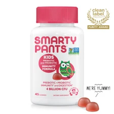 SmartyPants Kids Prebiotic and Probiotic Immunity Formula Gummies, 45 count.