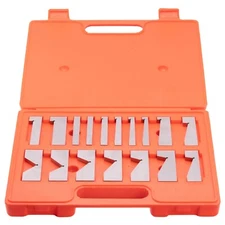 17pcs/set Precision Angle Block 1/4 to 45 Degree Hardened Steel #704-017