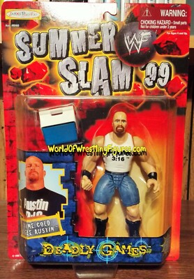 #ad Steve Austin SummerSlam 1999 Wrestling Figure WWF WWE WCW NWA ECW $50.00