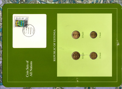 Coin Sets of All Nations Estonia UNC 10,20,50 Senti 1992 5 Senti 1991 300393