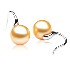 11mm Pacific Pearls® Golden South Sea Pearl Earrings Personalized gifts for wife