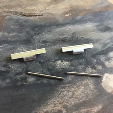 Steel 17.35mm wide end pieces 6mm center to any 3-row NSA vintage watch bracelet