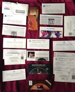 FLYERS & ADS RE: HAMILTON COLLECTION/BRADFORD EXCHANGE BASEBALL PLATES/PLAQUES