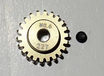 RITZELGETRIEBE FÜR RC-AUTOS 22T 0,6 MOD 3,175 mm WELLE 7075 ALUMINIUM UK VERKÄUFER