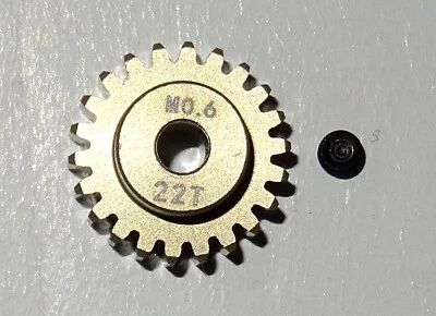 RC SHED PINION GEAR FOR RC CARS 22T 0.6 MOD 3.175mm SHAFT 7075 ALUMINIUM UK SELLER