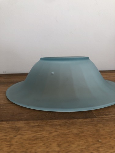 vintage DEPRESSION GLASS Frosted MATTE' BLUE Small FLOAT BOWL - Picture 10 of 12