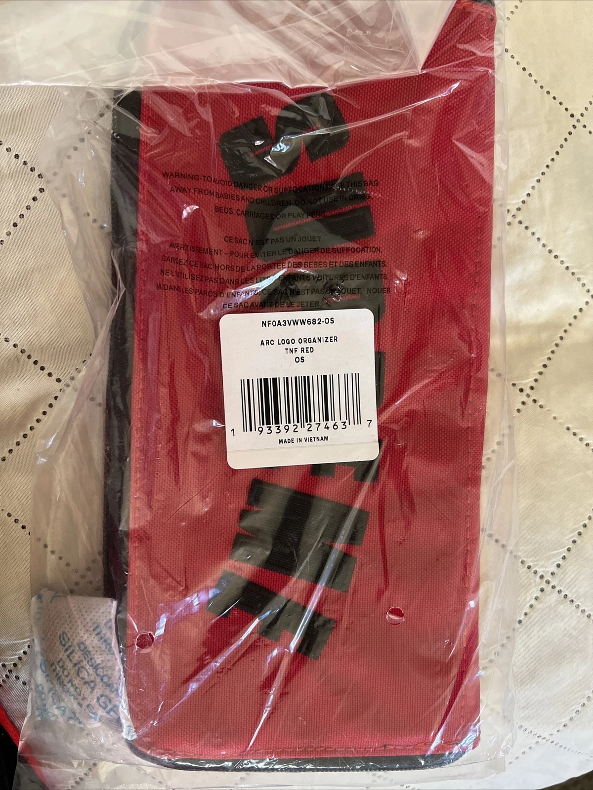 SAC POCHETTE ORGANISATEUR LOGO ARC SUPRÊME SS19 THE NORTH FACE ROUGE AUTHENTIQUE NEUF !