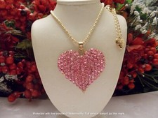2Ct Round Cut Pink Sapphire Heart Pendant 14K Yellow Gold Plated 18" Free Chain