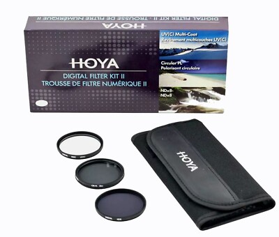 Hoya 49mm Digital Filter Kit: UV(C) + CPL + NDx8 + Pouch