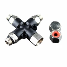 OPHIR 3 Way Airbrush 1/8 Air Hose Splitter Manifold Quick Coupler Connector