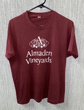 Vtg Screen Stars Womens Red Almaden Vineyards T-Shirt Size XL(21 In Armpit) USA
