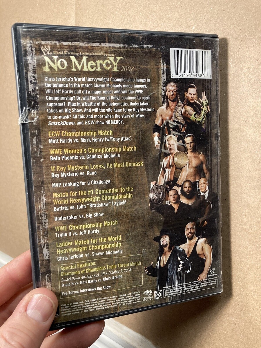 Wwe No Mercy 2008 Dvd World Wrestling Entertainment | eBay