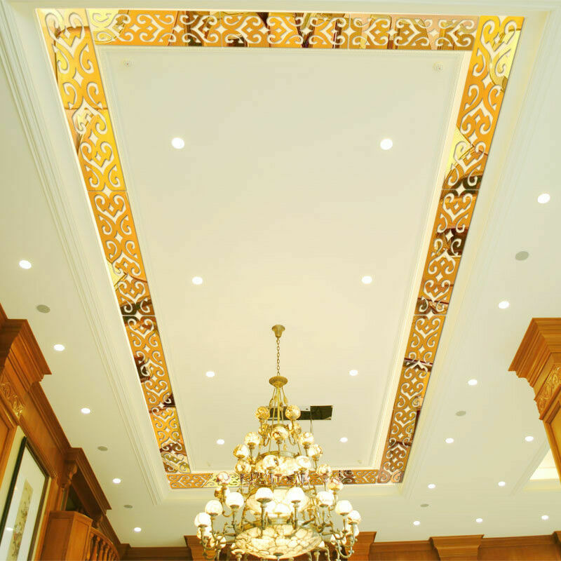 Acrylic Mirror Self Adhesive Wall Skirting Border DIY Stickers Decor