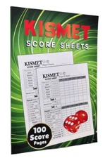 Kismet Score Sheets: 100 Kismet Score Pages, Kismet Dice Game Score Book