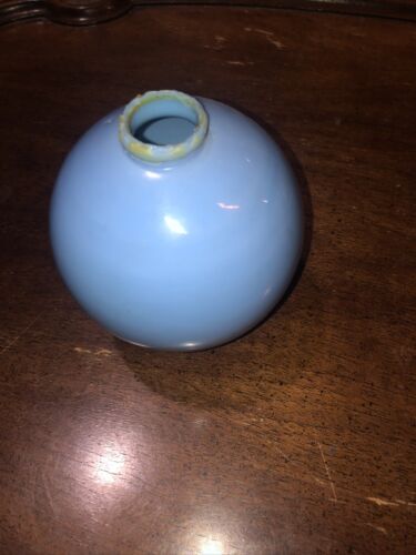 Antique Lightning Rod Ball Robins Egg Blue Milk Glass Weathervane Globe Vintage - Picture 3 of 7