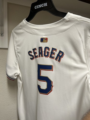 Brand New Ladies Gold Edition Texas Rangers Seager Jersey XL - Picture 3 of 4