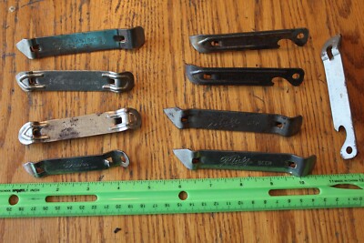 Vintage Beer Bottle Opener Can Lot of 9 Blatz Ballantine Schmidts Pabst Canco ++