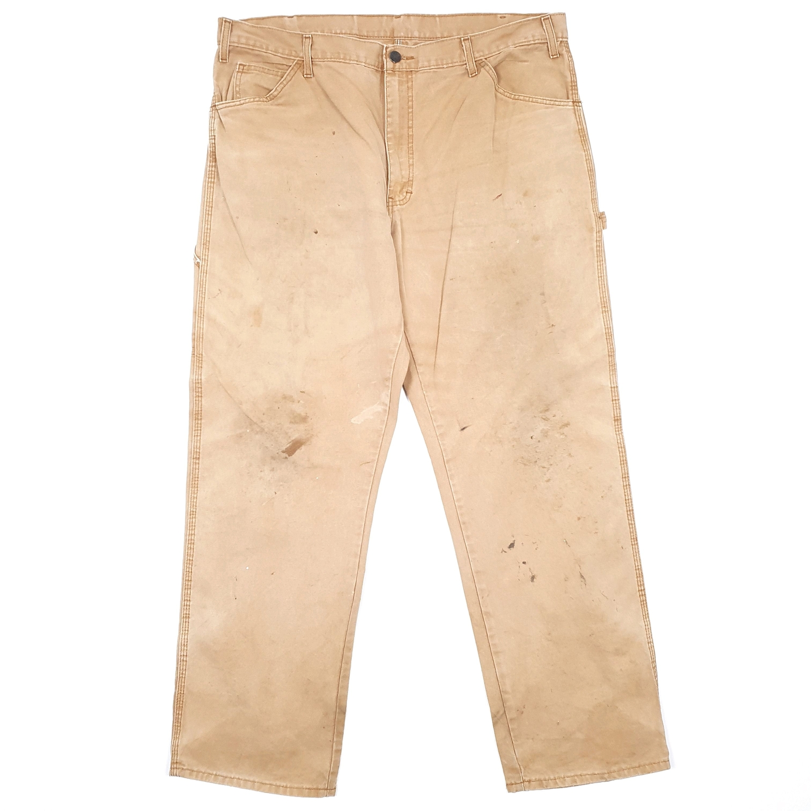 Mens DICKIES  Brown Carpenter Workwear Trousers W38 L31 image 2