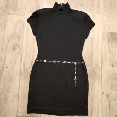 Tadaski Rhinestone High Neck Bodycon Mini Dress Black Size S/P | eBay Tadaski Rhinestone High Neck Bodycon Mini Dress Black Size S/P | eBay