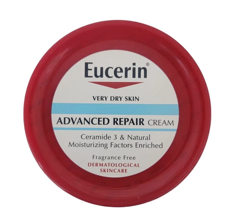 2 Eucerin Crema Reparadora Avanzada Piel Muy Seca 12 OZ Sin Fragancia (Paquete de 2) Foto 3 de 4
