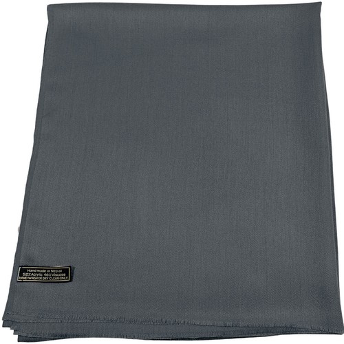 Charcoal Black Solid Color Nepalese Fringe Shawl Scarf Pashmina CJ Apparel *NEW* - Picture 2 of 12