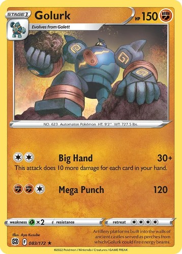 Golurk 083/172 Rare Brilliant Stars Pokemon TCG
