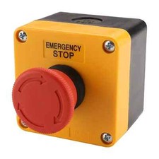 Red Emergency Stop Switch Push Button 10A 660V Weatherproof 1NO 1NC with Box