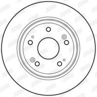 Jurid Bremsscheiben Hinten Ø282 Mm Voll FüR Honda HR-V RU Accord Viii CU CW