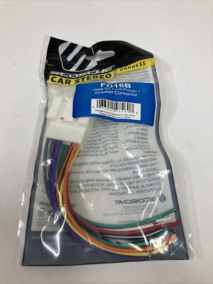 Scosche FD16B Wire Harness To Connect Aftermarket Receiver for Select Vehicles