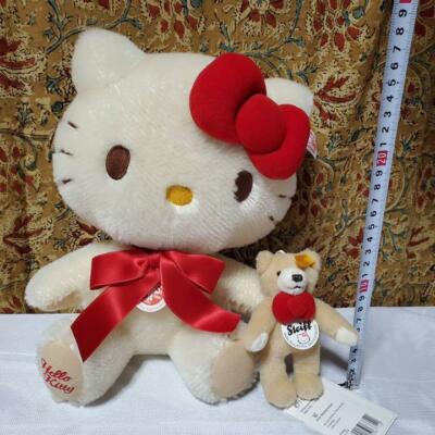 Steiff x Hello Kitty Collaboration 2010 Mohair Plush Teddy Bear