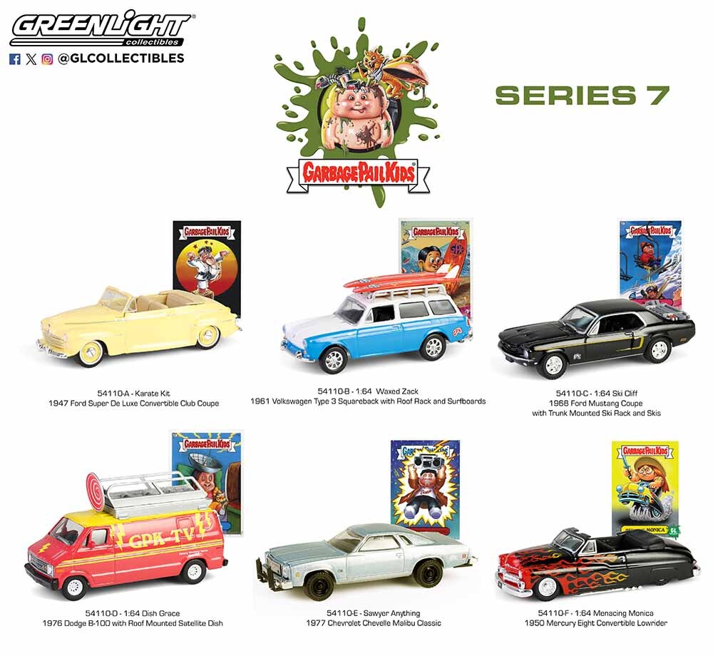 Greenlight Garbage Pail Kids 7 - Dish Grace - 1976 Dodge B-100 Van