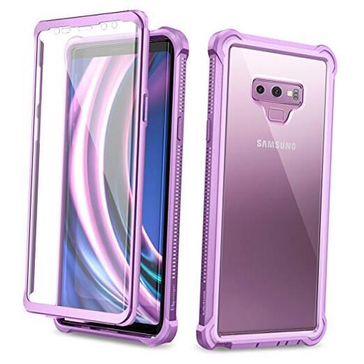Galaxy Note 9 Case with Screen Protector Clear Transparent Series Purple