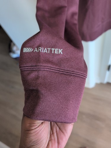 Ariat Team LOGO 1/4 Zip Large Maroon Men's Softshell AriatTek Sweatshirt - Picture 3 of 10
