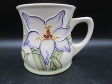 Moorcroft mug MCC 2001 leaf emblem 3 1/2" tall excellent david choco open day