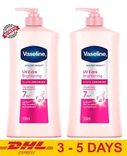 Vaseline Healthy Bright UV Extra Brightening Lotion GlutaCeramide Lotion 500mlx2