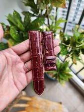 Size 22/20 Brown Genuine Croc Leather Skin Watch Strap Band, Wristband