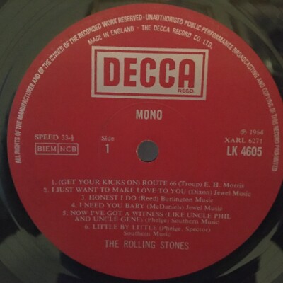 The Rolling Stones LK 4605 Mono Decca UK Import Records Vintage