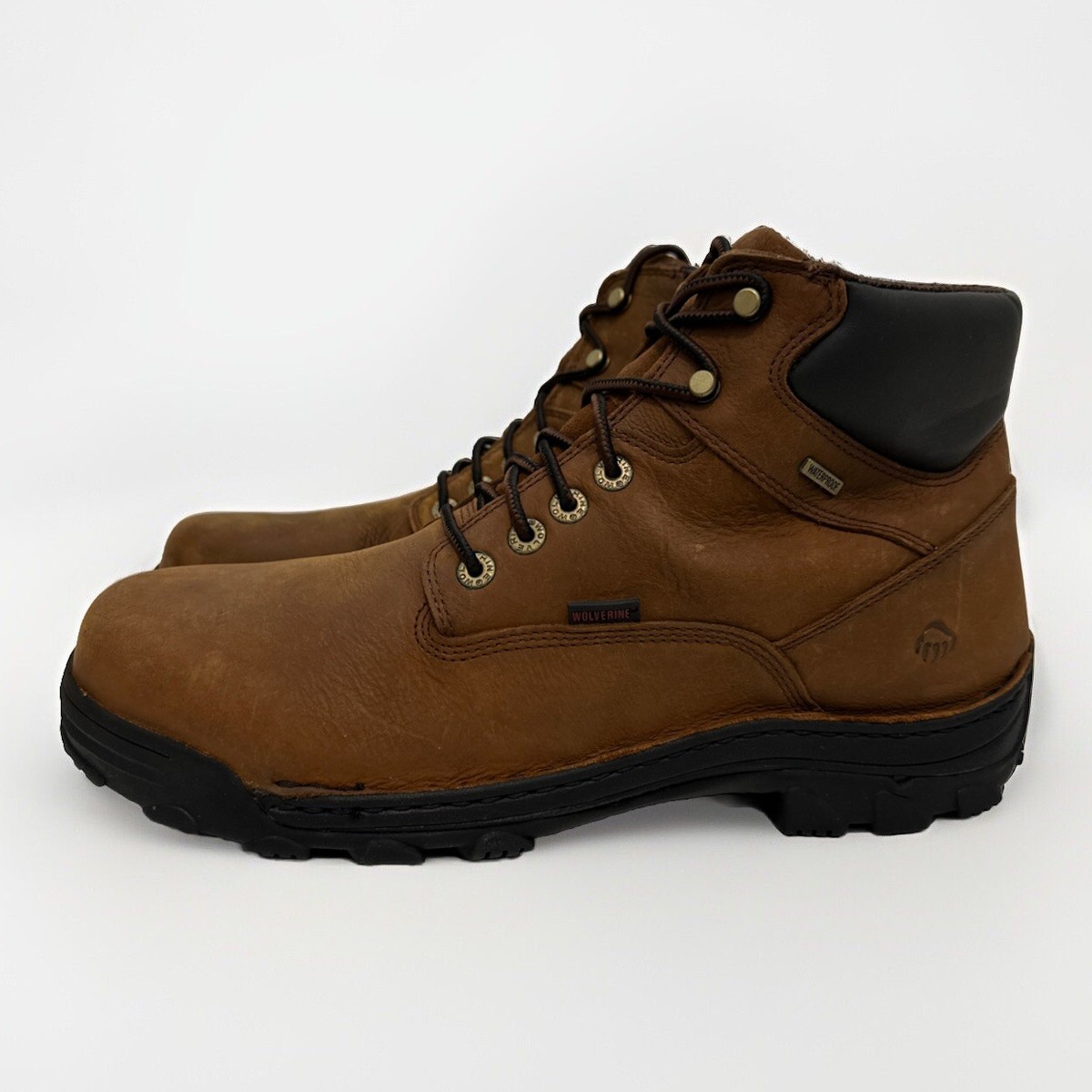 Steel Toe Boots Mens 12 Brown Leather Wolverine Durbin Male Wolverine Wolverine WW221041 Floorhand, Men main image 4