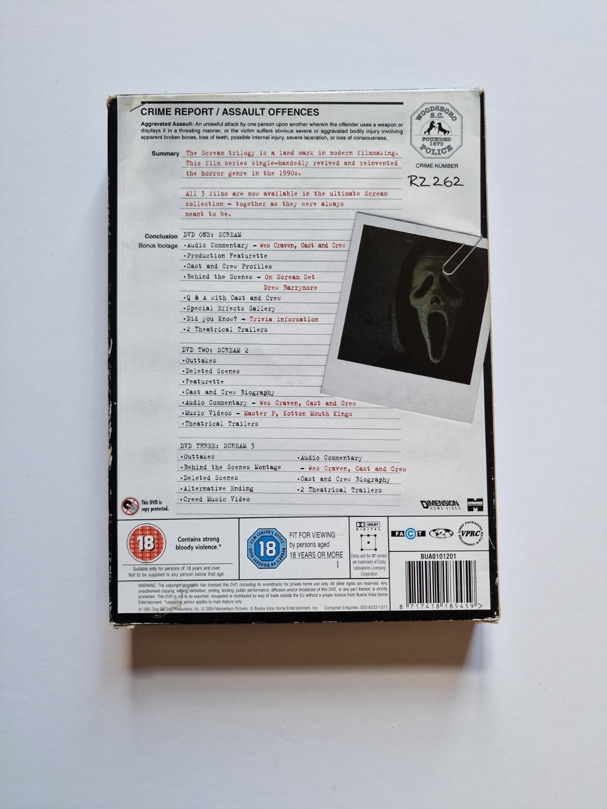 Scream Trilogy DVD (2008) David Arquette, Craven (DIR) 3 DvDs eBay