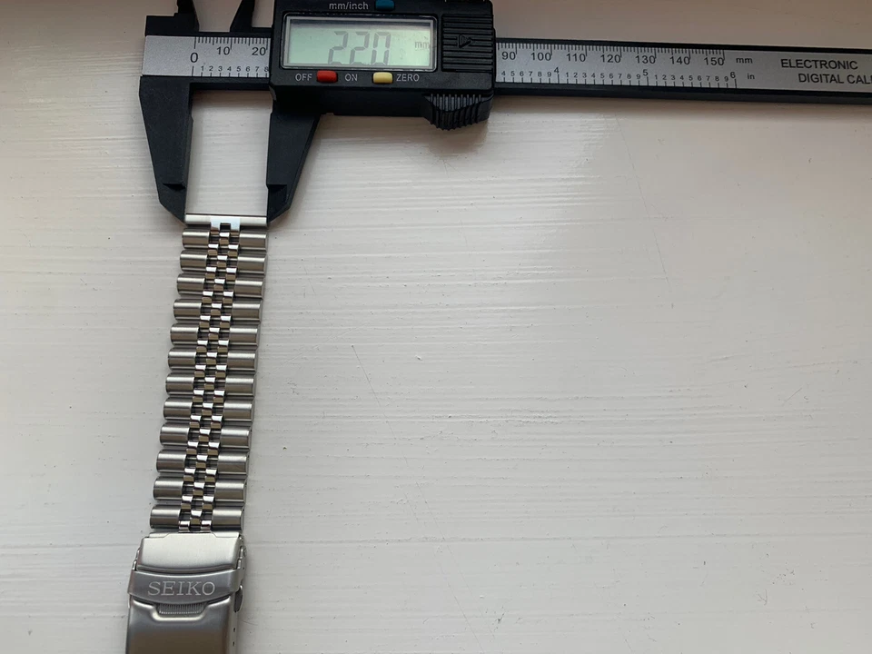 Pulsera SEIKO 22mm estilo jubileo acero inoxidable para relojes Seiko Foto 4 de 4