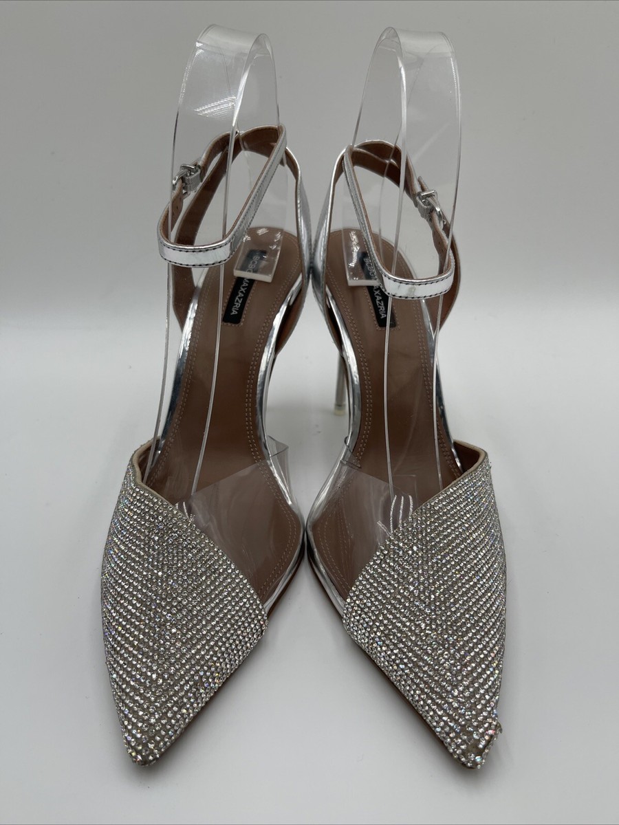 Women's Bebgmaxazria Gigi Pointed Toe Pump In Silver Size 9.5 | eBay