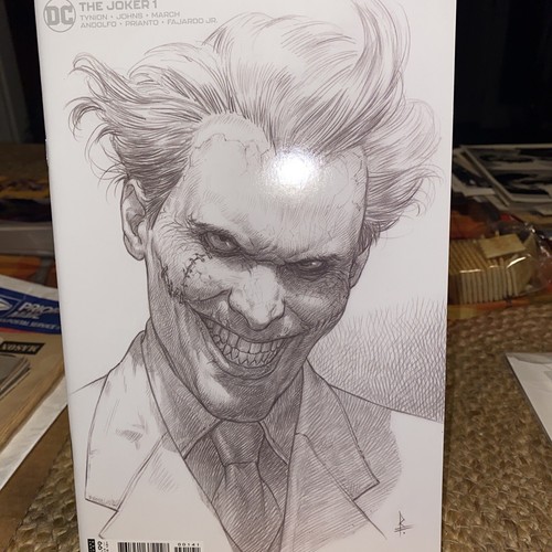 THE JOKER #1 Riccardo Federici B&W Sketch Minimal Trade Variant Cover 1:25
