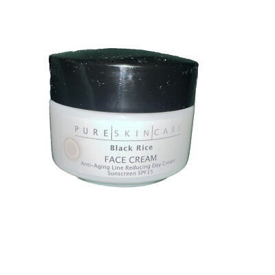 Pure Skin Care BLACK RICE Face Cream Anti-Aging Line Reducing 1.7 oz NEW SPF 15