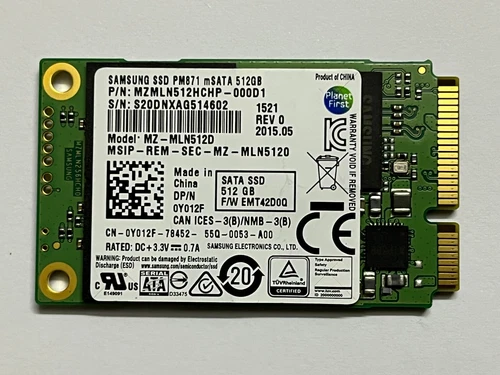 SAMSUNG SSD mSATA PM871 512GB MZ-MLN512D Solid State Disk For Dell Lenovo Laptop