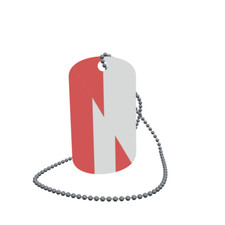 Dog Tag Flag Poland-Austria Dog Tag Aluminium 30 x 50mm